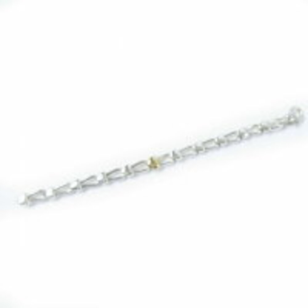 TIFFANY Co Heart Lock Combination Bracelet Silver Gold
